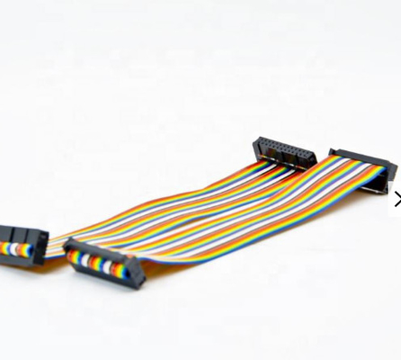FPC Kadın Esnek PCB Kablo Gökkuşağı Rengi 2.0 2.54mm 60 Pin Düz Şerit