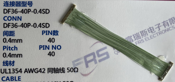 Mikro Koaksiyel Awg40 30 Pin - 40 Pin LVDS Kablosu Çift Korumalı Tel Montajı