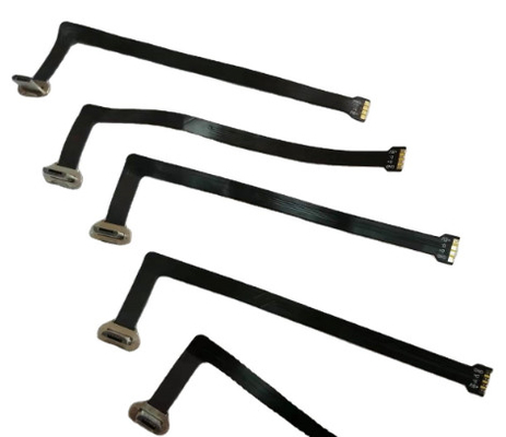 90 Derece Senkronizasyon Mikro USB Düz Şerit Kablo Şarj İçin 230mm FPC