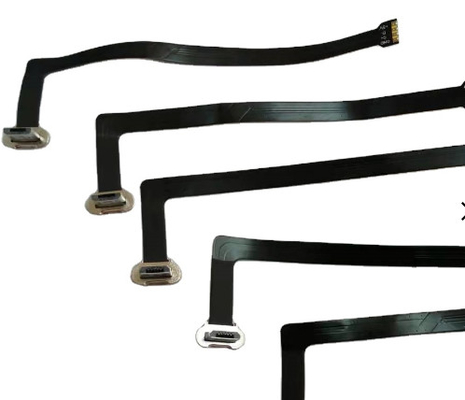 90 Derece Senkronizasyon Mikro USB Düz Şerit Kablo Şarj İçin 230mm FPC